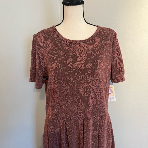 Mauve Embossed LuLaRoe Amelia BNWT 2XL - Picture 2 of 8
